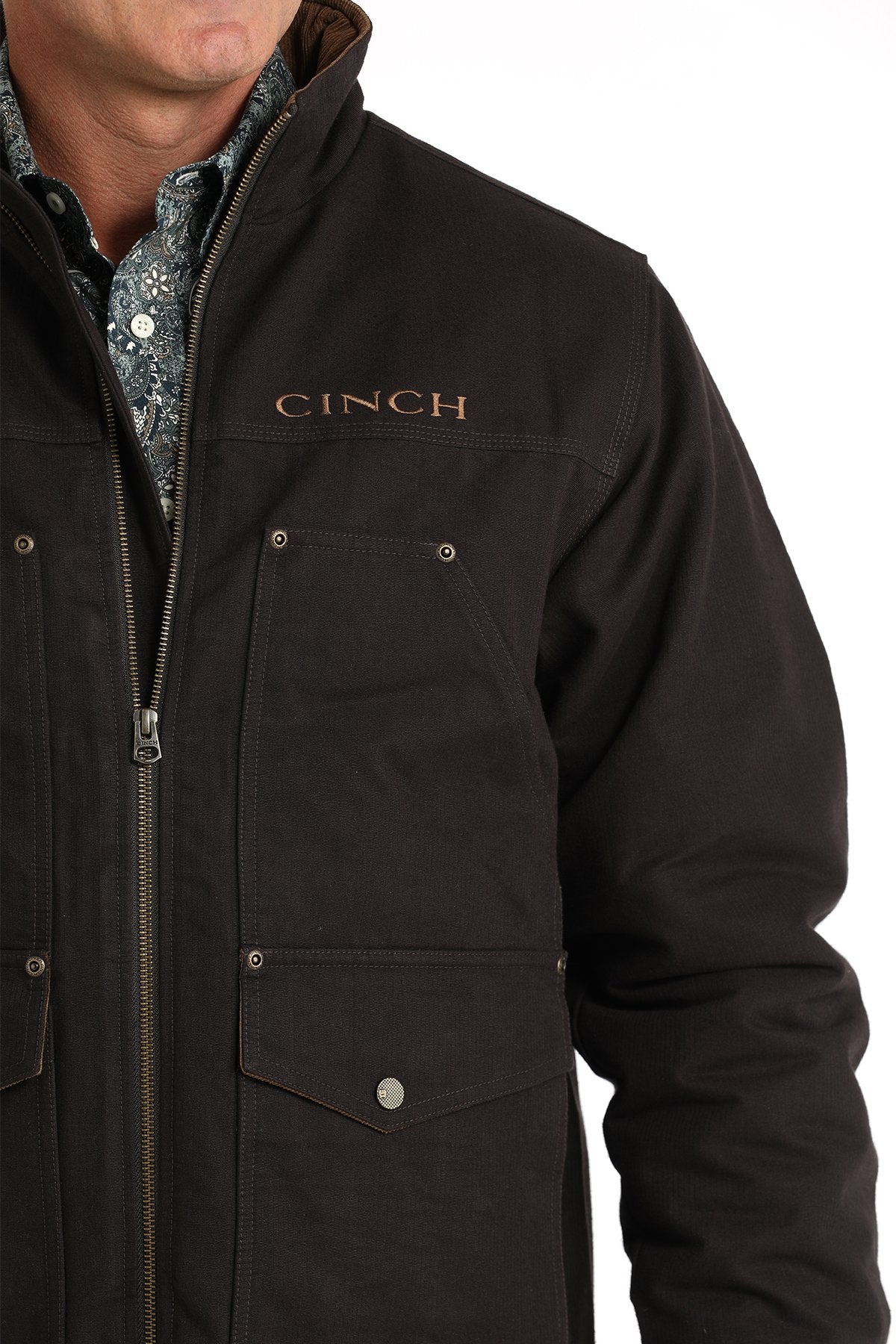 Cinch Men's Concealed Carry Canvas Jacket - Brown - (MWJ1068004)