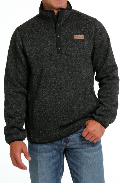 Cinch Men's 1/4 Zip Pullover Sweater - Heather Charcoal Heather Charcoal