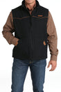 Cinch Men's Wax Coated Canvas Vest - Black - (MWV1908001) Black