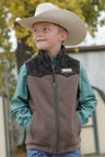 Cinch Boy's Western Vest (Match Dad) - Brown - (MWV5050004) Brown