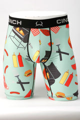 Cinch Men's 9-inch BBQ Boxer Briefs Mint