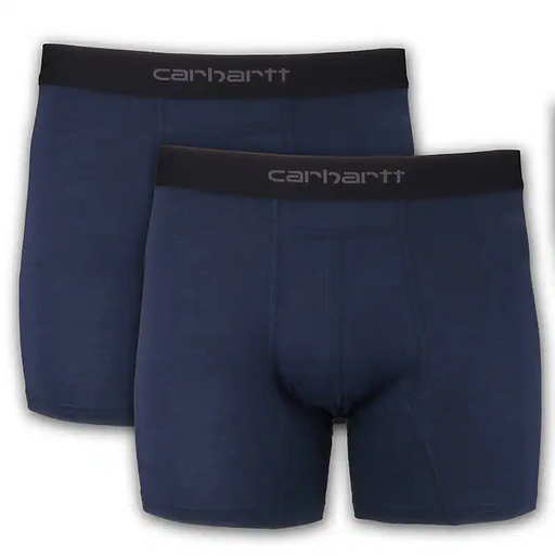 Carhartt Men's Cotton Polyester 2 Pack Boxer Brief (Black) Men's