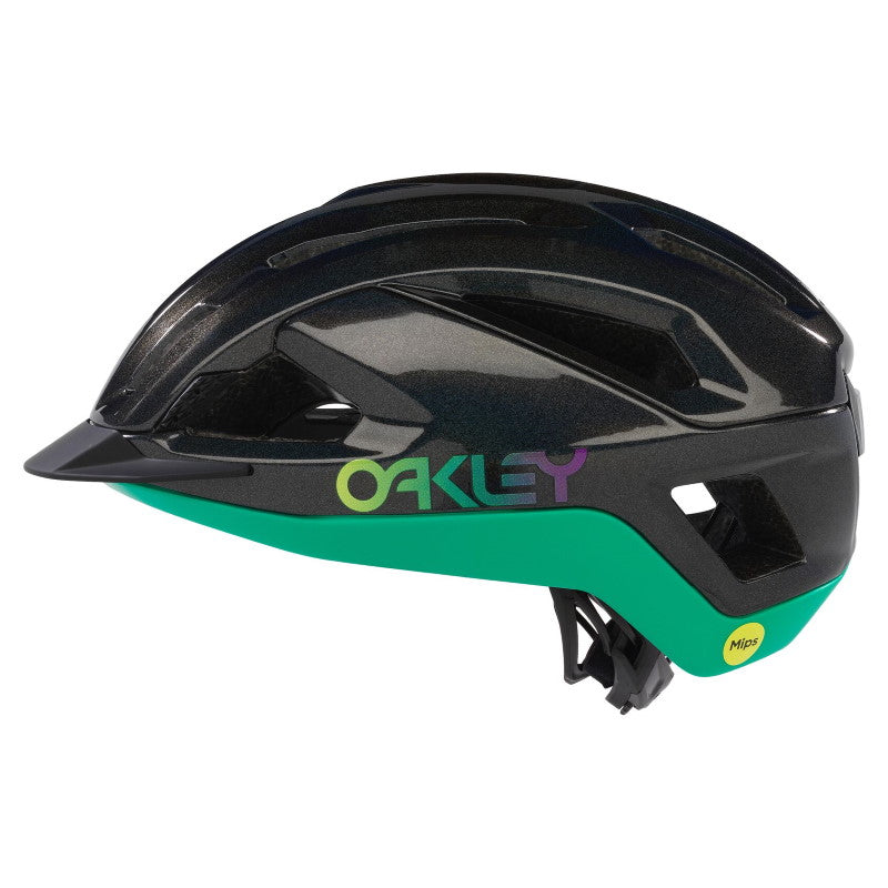 Oakley ARO3 Allroad Mips Bike Helmet, Gloss Black Galaxy/Celeste