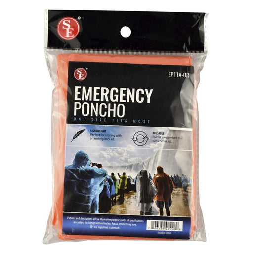 Sona Enterprises Emergency Poncho - Orange Orange