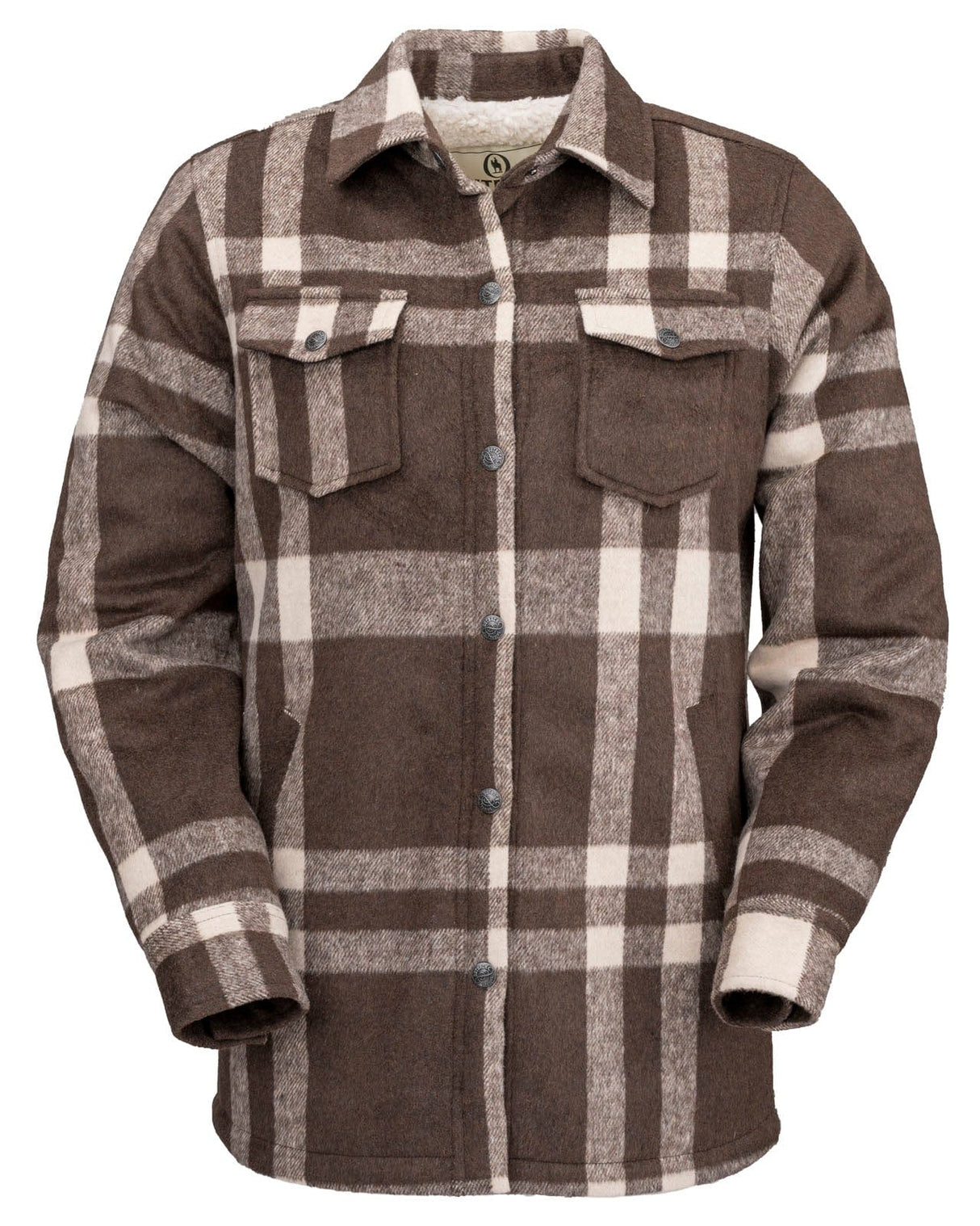 Outback Trading Co. Women's C'Anne Jacket - Creme & Brown Plaid Creme