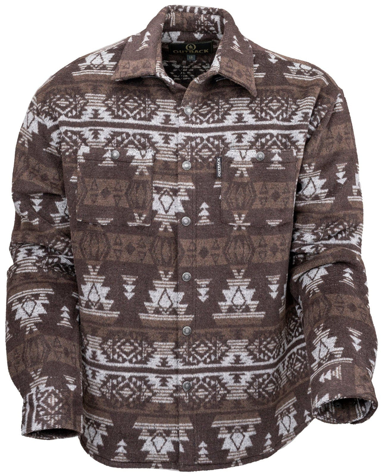 Outback Trading Co. Men's Hudson Shirt Jacket - Brown Aztec Brown