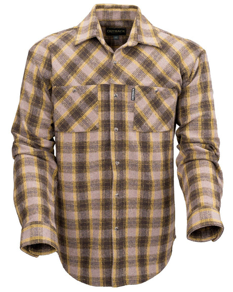 Outback Trading Co. Men's Greyson Shirt - Brown Plaid Brown