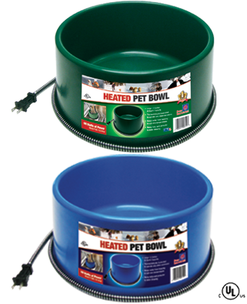 Farm Innovators 6 Quart Plastic Heated Pet Bowl - 60 Watts Green