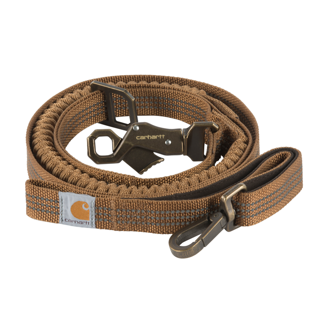 Carhartt Shock Absorbing Dog Leash Carhartt Brown / Brushed Brass
