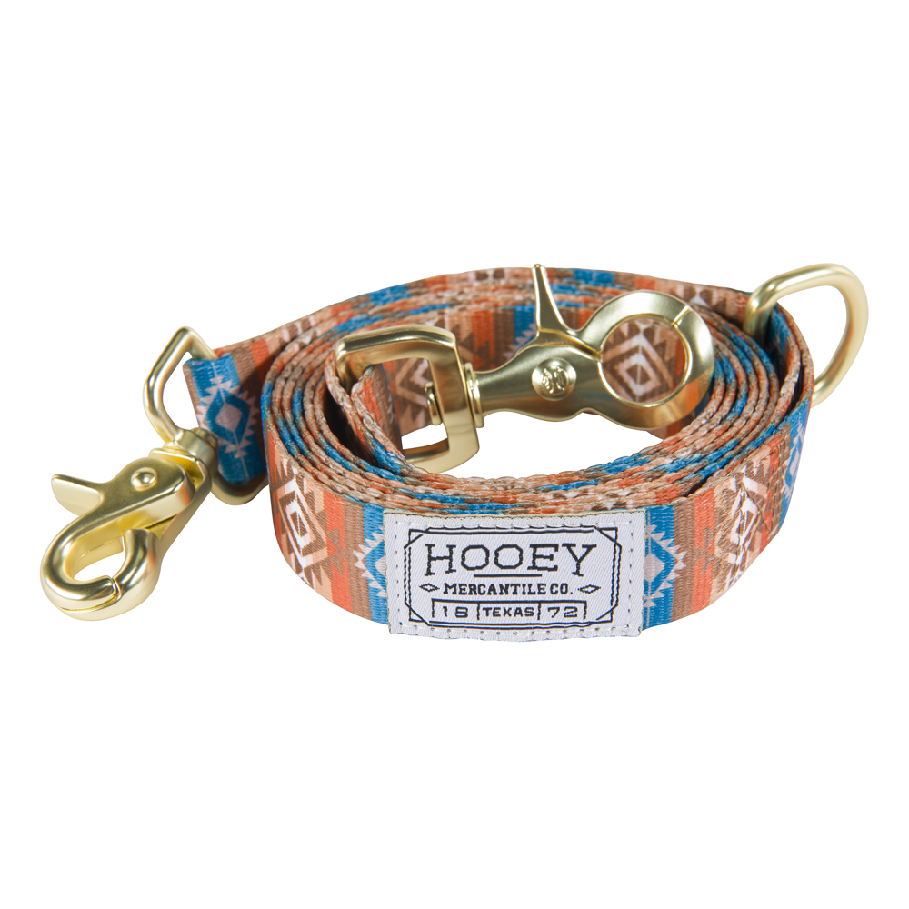 Hooey Nomad Leash Aztec Dirty Turq