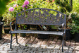 Painted Sky Designs Garden Bench Cast Iron Wildflower