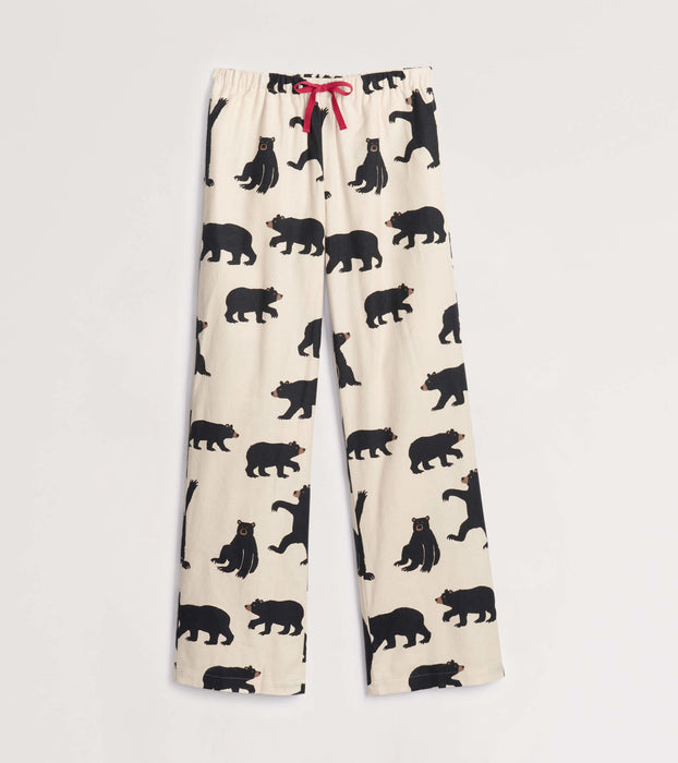 Little Blue House Women's Black Bears Flannel Pajama Pants Black Bears / Shortbread