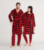 Little Blue House Adult Buffalo Plaid Fleece Robe