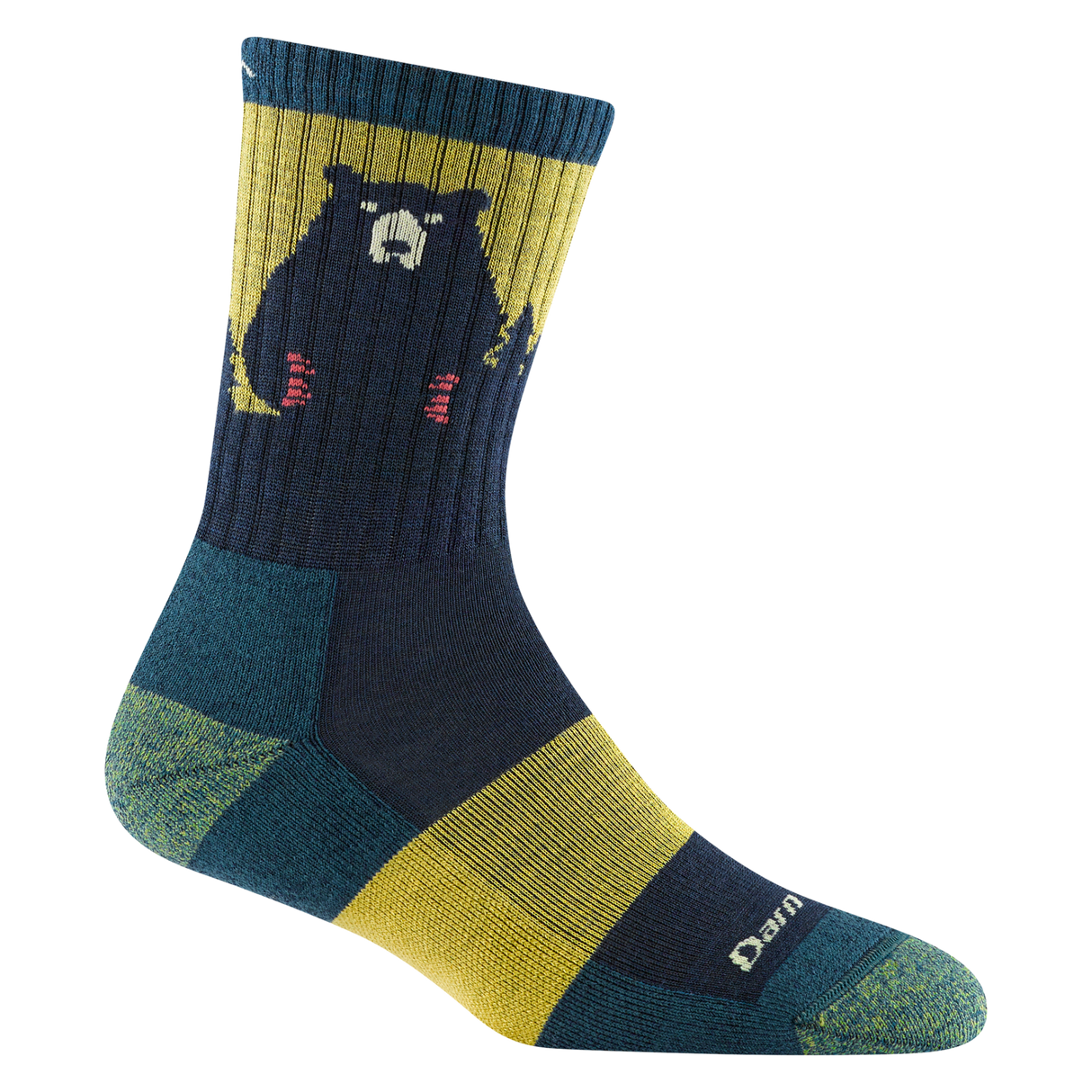 Darn Tough Women's Bear Town Micro Crew Lightweight Hiking Sock Dark teal