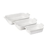 Le Creuset Heritage 3-piece Rectangular Baking Dish Set White