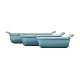 Le Creuset Heritage 3-piece Rectangular Baking Dish Set Sea Salt