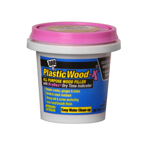 Dap Inc. Plastic Wood-X All Purpose Wood Filler with DryDex Dry Time Indicator - 5.5 oz. / Pink / Natural