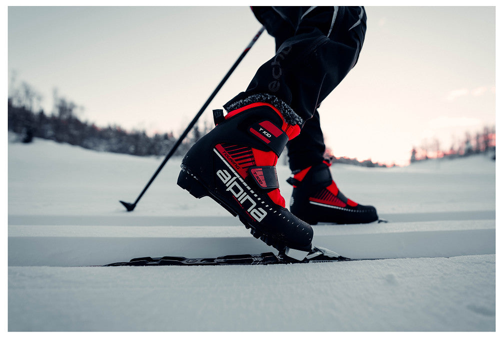 Alpina T Kid Cross Country Boots Black red