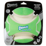 Chuckit! Kick Fetch Dog Toy Max Glow - Small / Large Green / White