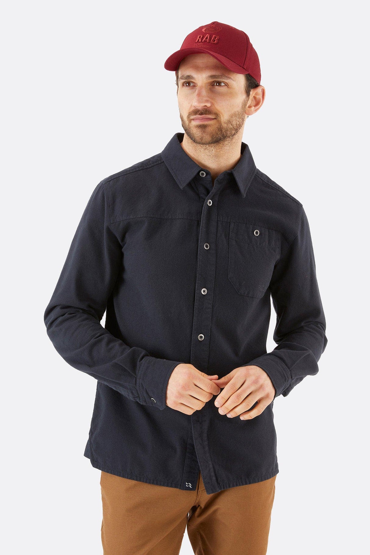 Rab Men's Boundary Brushed Cotton Shirt Ebony