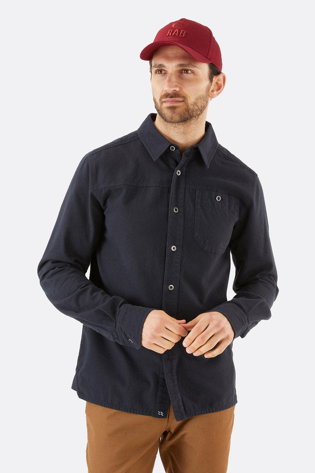 Rab Men's Boundary Brushed Cotton Shirt Ebony