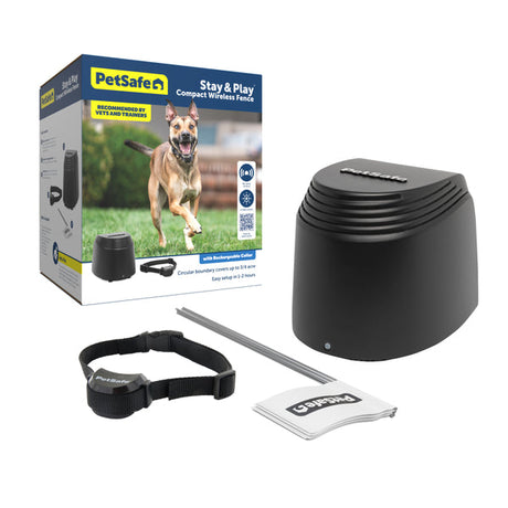 PetSafe Stay & Play Compact Wireless Fence Black