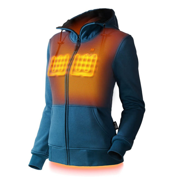 Gobi Heat Women's Ridge Heated Hoodie (3-Zones) Skyline