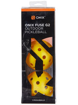 Onix Sports Fuse G2 Outdoor Pickleballs 3-pack Yellow