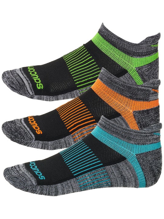 Saucony Inferno No Show Tab 3-Pack Socks - Bright Future Bright Future Assorted