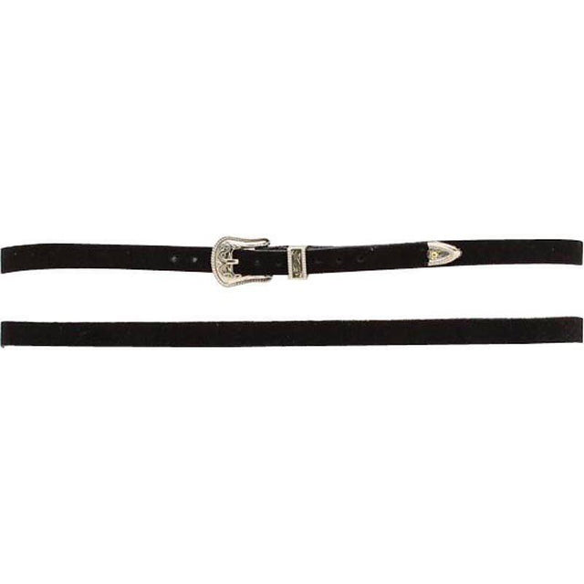 Twister Suede Leather Hatband - Black Black