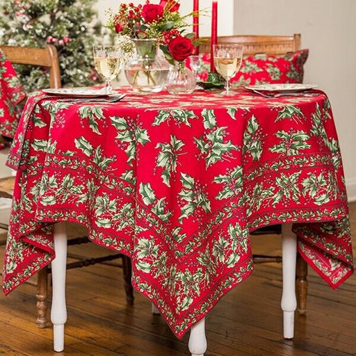 April Cornell Holly Breakfast Cloth Red