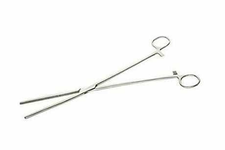 Sona Enterprises Self-locking Straight 12in Hemostat Silver