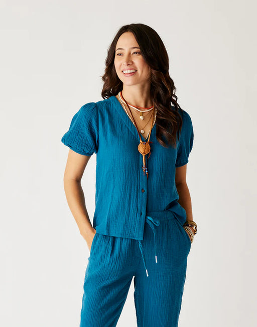 Carve Designs Women's Milo Gauze Top - Azul Azul