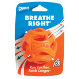 Chuckit! Air Breathe Right Dog Toy Fetch Ball - Medium / Large Orange