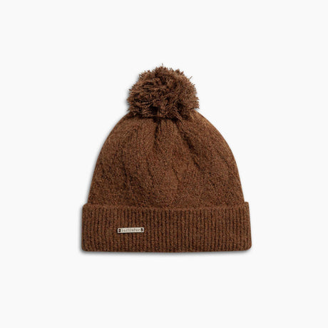 Turtle Fur Recycled Victoria Pom Beanie - Brown Brown