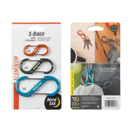 Nite Ize S-biner Dual Carabiner Aluminum Pack - Assorted Colors Assort