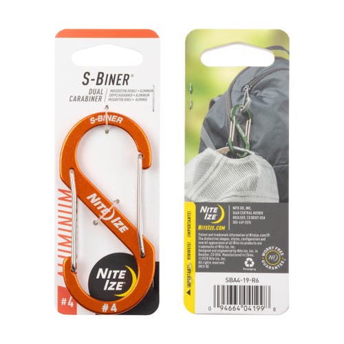 Nite Ize S-biner Dual Carabiner Aluminum #4 - Orange Org