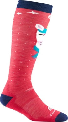 Darn Tough Kids' Magic Mountain Over-the-Calf Midweight Ski and Snowboard Sock Raspberry