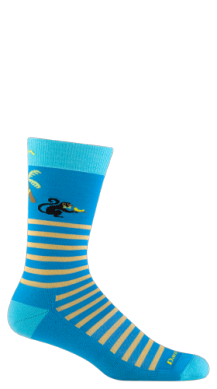 Darn Tough Men's Wild Life Crew Lightweight Lifestyle Sock Ocean