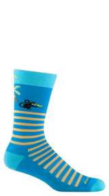 Darn Tough Men's Wild Life Crew Lightweight Lifestyle Sock Ocean