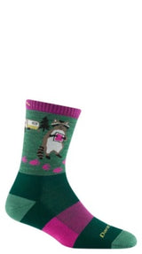 Darn Tough Women's Critter Club Micro Crew Lightweight Hiking Sock Moss