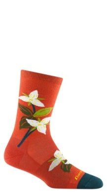 Darn Tough Women's Blossom Crew Lightweight Lifestyle Sock Tomato