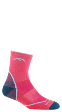 Darn Tough Kids' Light Hiker Micro Crew Lightweight Hiking Sock Raspberry