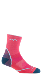 Darn Tough Kids' Light Hiker Micro Crew Lightweight Hiking Sock Raspberry