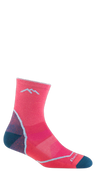 Darn Tough Kids' Light Hiker Micro Crew Lightweight Hiking Sock Raspberry