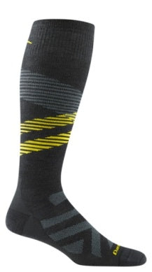 Darn Tough Men's Pennant RFL Over-the-Calf Ultra Lightweight Ski and Snowboard Sock Carbon