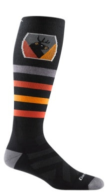 Darn Tough Men's Thermolite Beer Badge Over-the-Calf Midweight Ski and Snowboard Sock Black