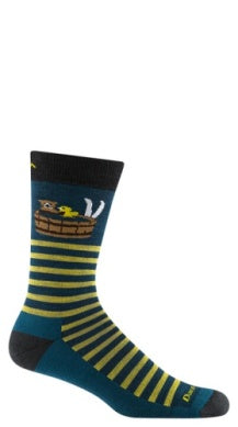 Darn Tough Men's Wild Life Crew Lightweight Lifestyle Sock Dark Teal