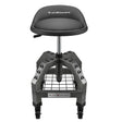 Black Diamond Shop Stool Adjustable Roller Swivel