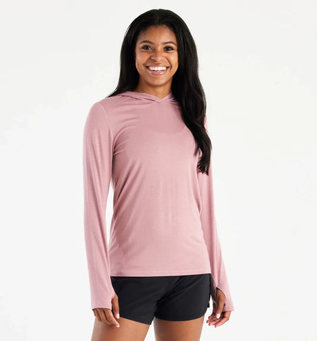 Free Fly Apparel Women's Bamboo Shade Hoodie II - Ash Rose Ash Rose